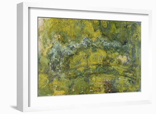 The Bridge across the Lily Pond (Le Passerelle Sur Le Bassin Aux Nymphéas), 1919-Claude Monet-Framed Giclee Print