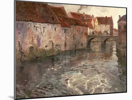 The Bridge at Antwerp (Or Oudenard), 1902-Fritz Thaulow-Mounted Giclee Print