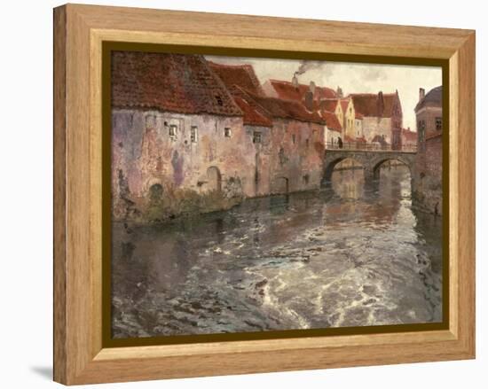 The Bridge at Antwerp (Or Oudenard), 1902-Fritz Thaulow-Framed Premier Image Canvas