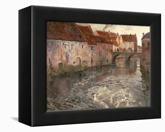 The Bridge at Antwerp (Or Oudenard), 1902-Fritz Thaulow-Framed Premier Image Canvas