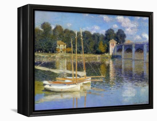 The Bridge at Argenteuil, 1874-Claude Monet-Framed Premier Image Canvas