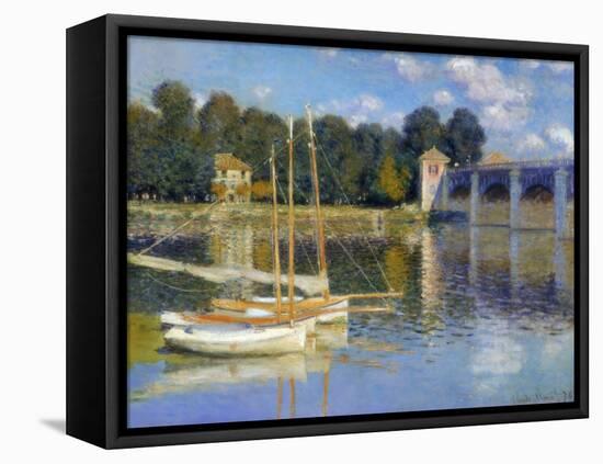 The Bridge at Argenteuil, 1874-Claude Monet-Framed Premier Image Canvas