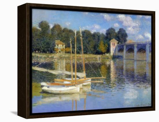 The Bridge at Argenteuil, 1874-Claude Monet-Framed Premier Image Canvas