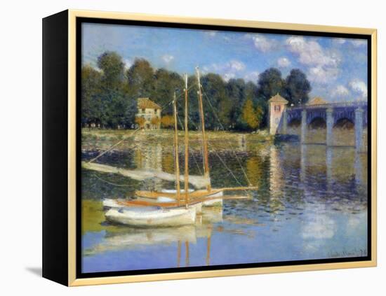 The Bridge at Argenteuil, 1874-Claude Monet-Framed Premier Image Canvas