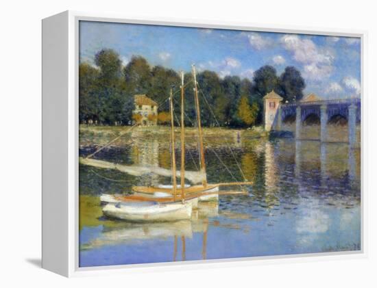 The Bridge at Argenteuil, 1874-Claude Monet-Framed Premier Image Canvas