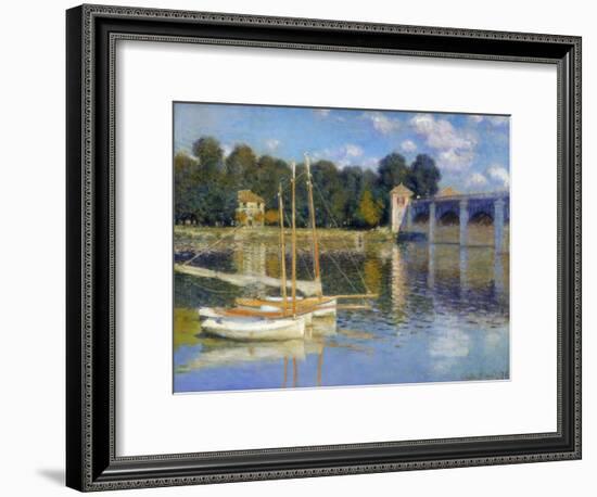 The Bridge at Argenteuil, 1874-Claude Monet-Framed Giclee Print