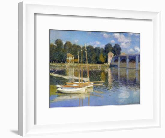 The Bridge at Argenteuil, 1874-Claude Monet-Framed Giclee Print