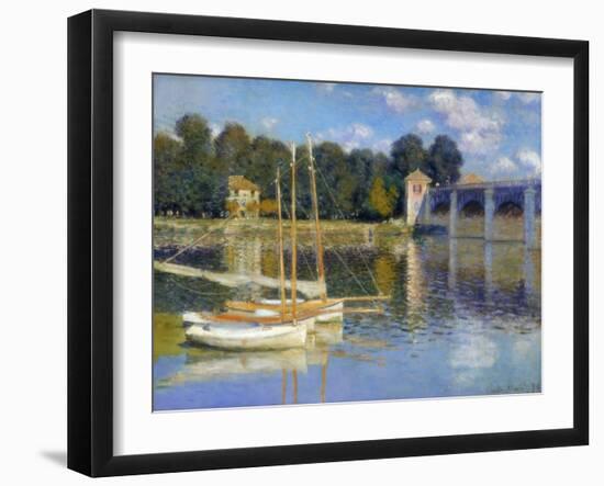 The Bridge at Argenteuil, 1874-Claude Monet-Framed Giclee Print