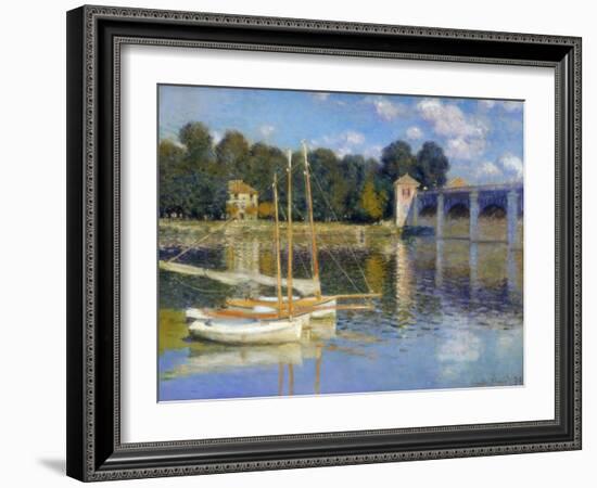 The Bridge at Argenteuil, 1874-Claude Monet-Framed Giclee Print