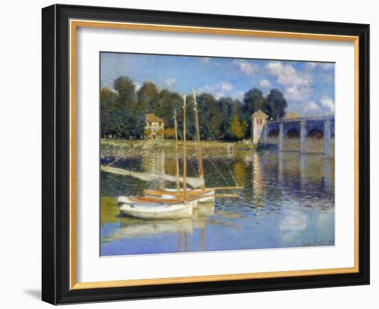 The Bridge at Argenteuil, 1874-Claude Monet-Framed Giclee Print