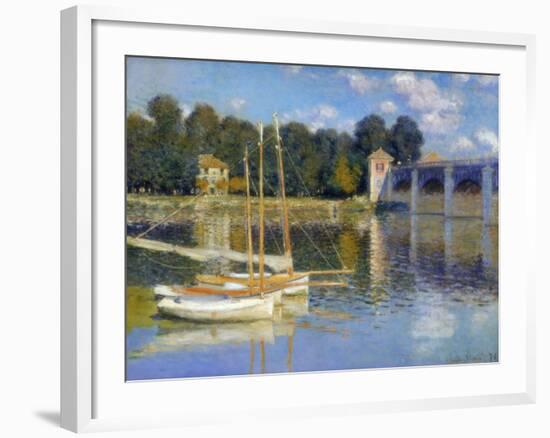 The Bridge at Argenteuil, 1874-Claude Monet-Framed Giclee Print