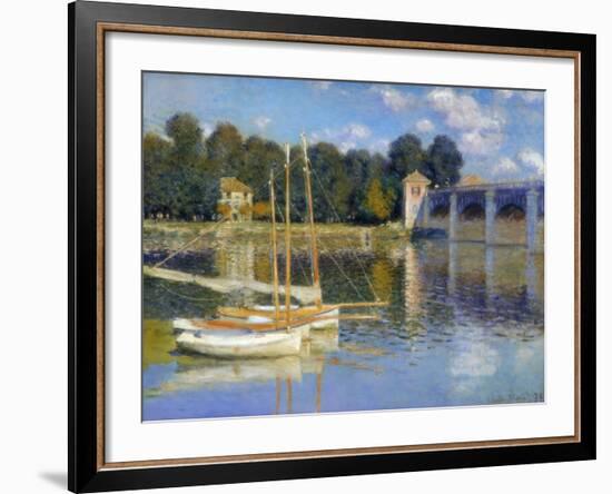 The Bridge at Argenteuil, 1874-Claude Monet-Framed Giclee Print