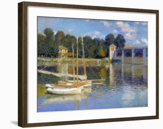 The Bridge at Argenteuil, 1874-Claude Monet-Framed Giclee Print