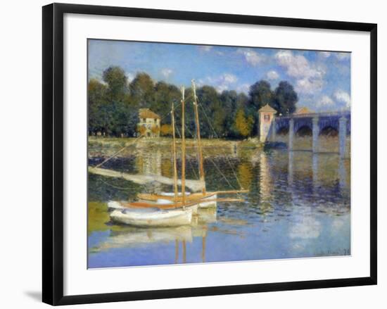 The Bridge at Argenteuil, 1874-Claude Monet-Framed Giclee Print