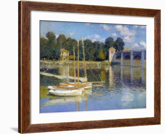 The Bridge at Argenteuil, 1874-Claude Monet-Framed Giclee Print