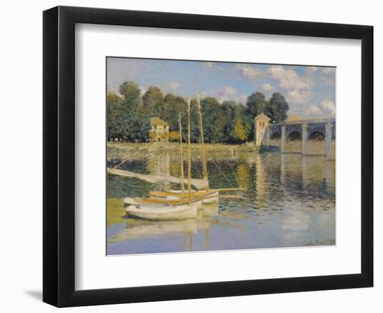 The Bridge at Argenteuil, 1874-Claude Monet-Framed Giclee Print