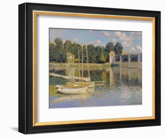 The Bridge at Argenteuil, 1874-Claude Monet-Framed Giclee Print