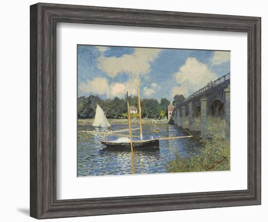 The Bridge at Argenteuil, 1874-Claude Monet-Framed Giclee Print