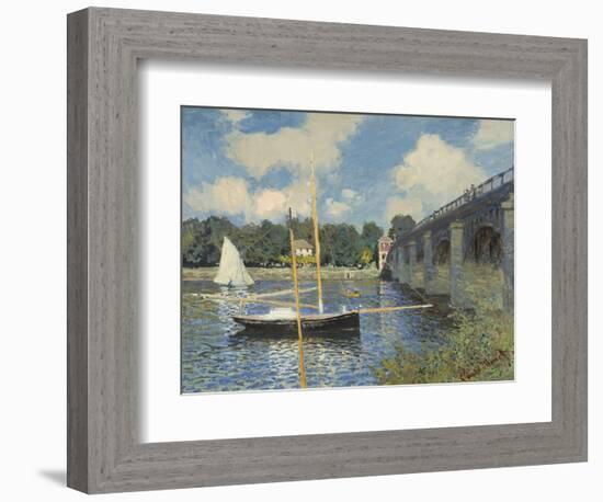 The Bridge at Argenteuil, 1874-Claude Monet-Framed Giclee Print