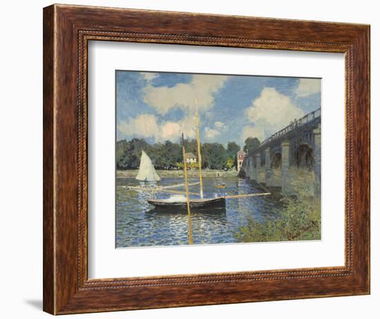 The Bridge at Argenteuil, 1874-Claude Monet-Framed Giclee Print