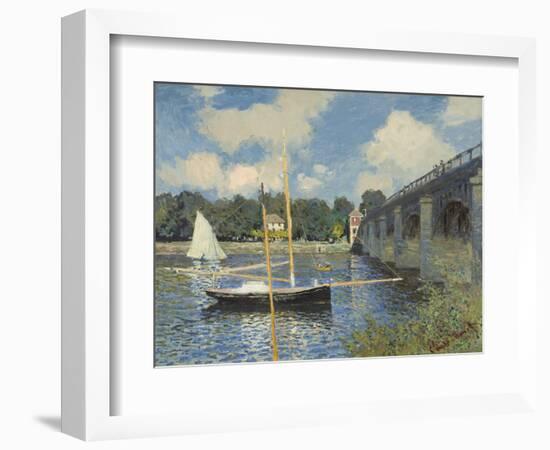 The Bridge at Argenteuil, 1874-Claude Monet-Framed Giclee Print