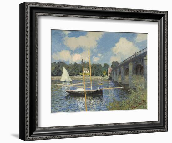 The Bridge at Argenteuil, 1874-Claude Monet-Framed Giclee Print