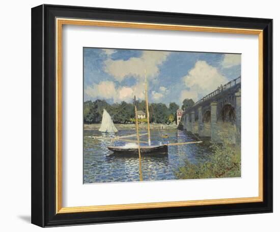 The Bridge at Argenteuil, 1874-Claude Monet-Framed Giclee Print