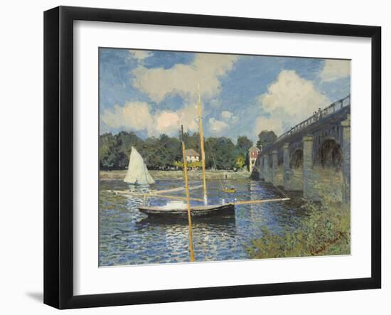 The Bridge at Argenteuil, 1874-Claude Monet-Framed Giclee Print