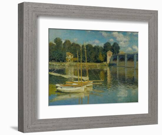 The Bridge at Argenteuil, 1874-Claude Monet-Framed Giclee Print