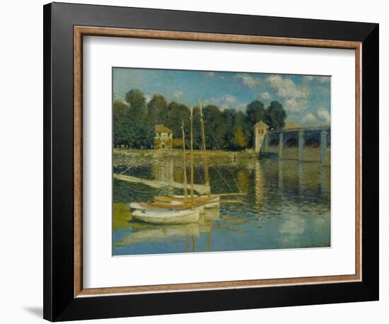 The Bridge at Argenteuil, 1874-Claude Monet-Framed Giclee Print