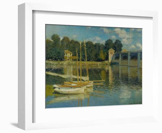 The Bridge at Argenteuil, 1874-Claude Monet-Framed Giclee Print