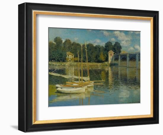 The Bridge at Argenteuil, 1874-Claude Monet-Framed Giclee Print