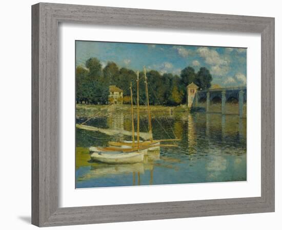 The Bridge at Argenteuil, 1874-Claude Monet-Framed Giclee Print