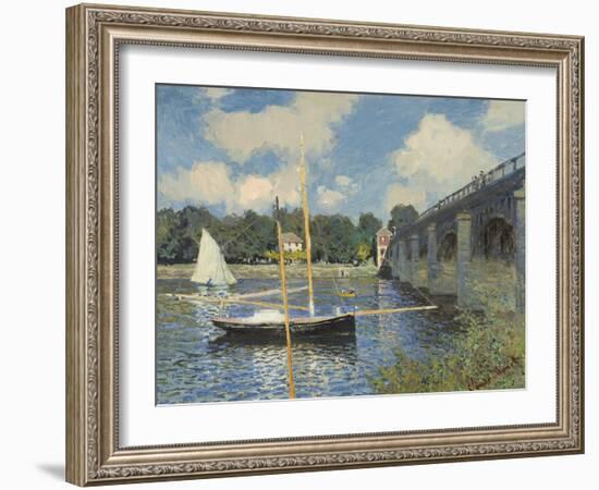 The Bridge at Argenteuil, 1874-Claude Monet-Framed Giclee Print