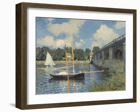 The Bridge at Argenteuil, 1874-Claude Monet-Framed Giclee Print