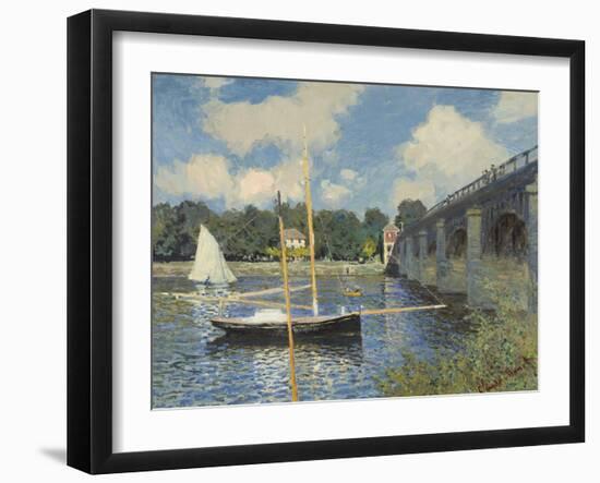 The Bridge at Argenteuil, 1874-Claude Monet-Framed Giclee Print