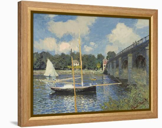 The Bridge at Argenteuil, 1874-Claude Monet-Framed Premier Image Canvas