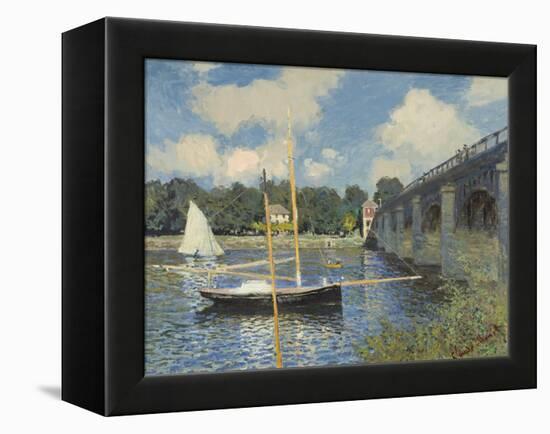 The Bridge at Argenteuil, 1874-Claude Monet-Framed Premier Image Canvas