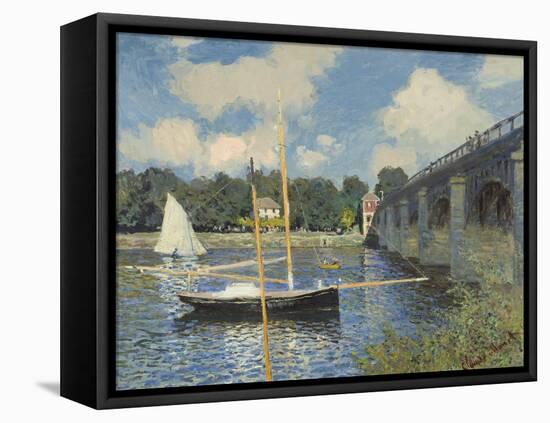 The Bridge at Argenteuil, 1874-Claude Monet-Framed Premier Image Canvas