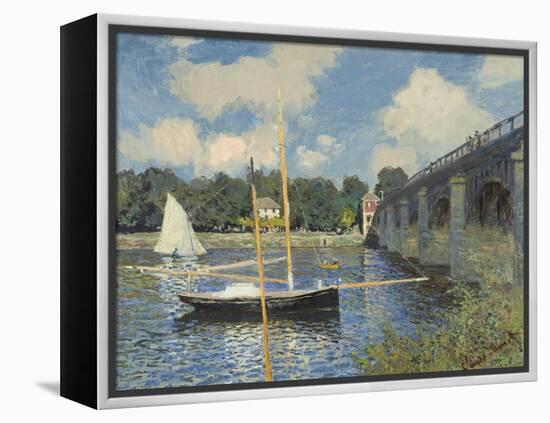 The Bridge at Argenteuil, 1874-Claude Monet-Framed Premier Image Canvas