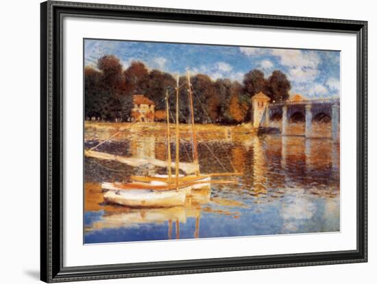 The Bridge at Argenteuil-Claude Monet-Framed Art Print