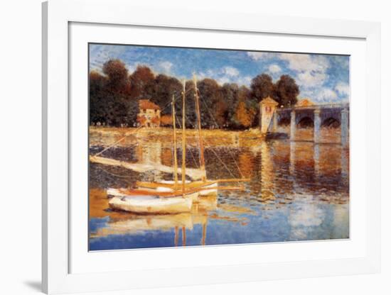 The Bridge at Argenteuil-Claude Monet-Framed Art Print