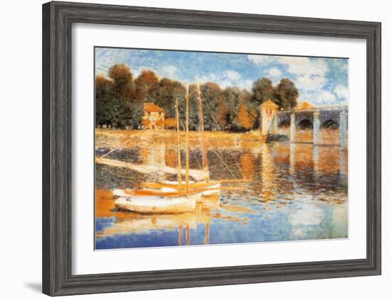 The Bridge at Argenteuil-Claude Monet-Framed Art Print