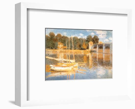 The Bridge at Argenteuil-Claude Monet-Framed Art Print