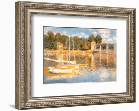 The Bridge at Argenteuil-Claude Monet-Framed Art Print