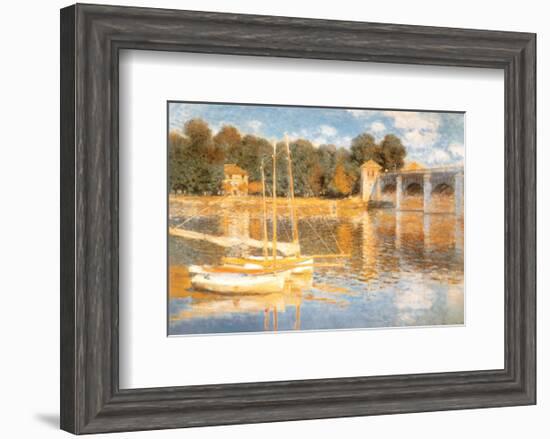 The Bridge at Argenteuil-Claude Monet-Framed Art Print