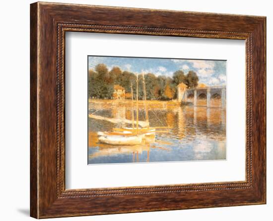 The Bridge at Argenteuil-Claude Monet-Framed Art Print