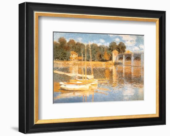 The Bridge at Argenteuil-Claude Monet-Framed Art Print