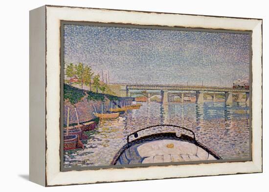 The Bridge at Asnieres, 1888-Paul Signac-Framed Premier Image Canvas