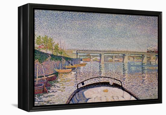 The Bridge at Asnieres, 1888-Paul Signac-Framed Premier Image Canvas